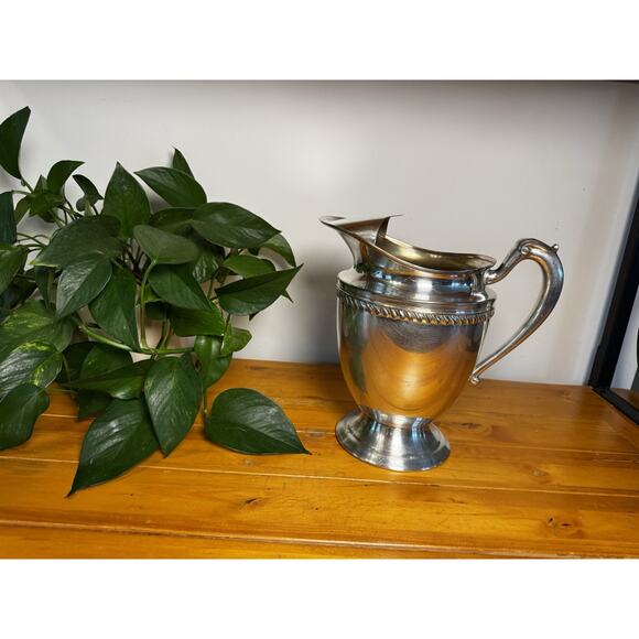 Vintage Silver-Plated Water Pitcher | Hotel Silver Style | Mid-Century Barware - Picture 2 of 7